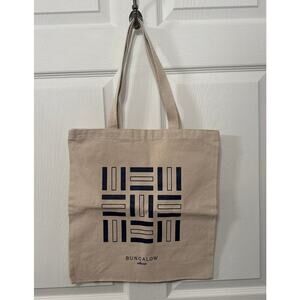 NWOT Bungalow Classic Branded Geometric Printed Shopping Tote Bag
